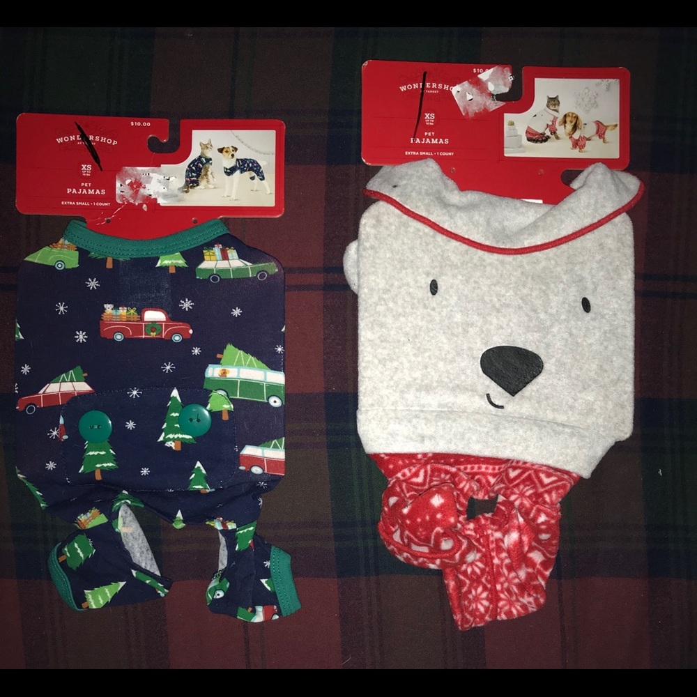 Pet Pajamas Christmas X-Small 2 outfits. MSRP $20